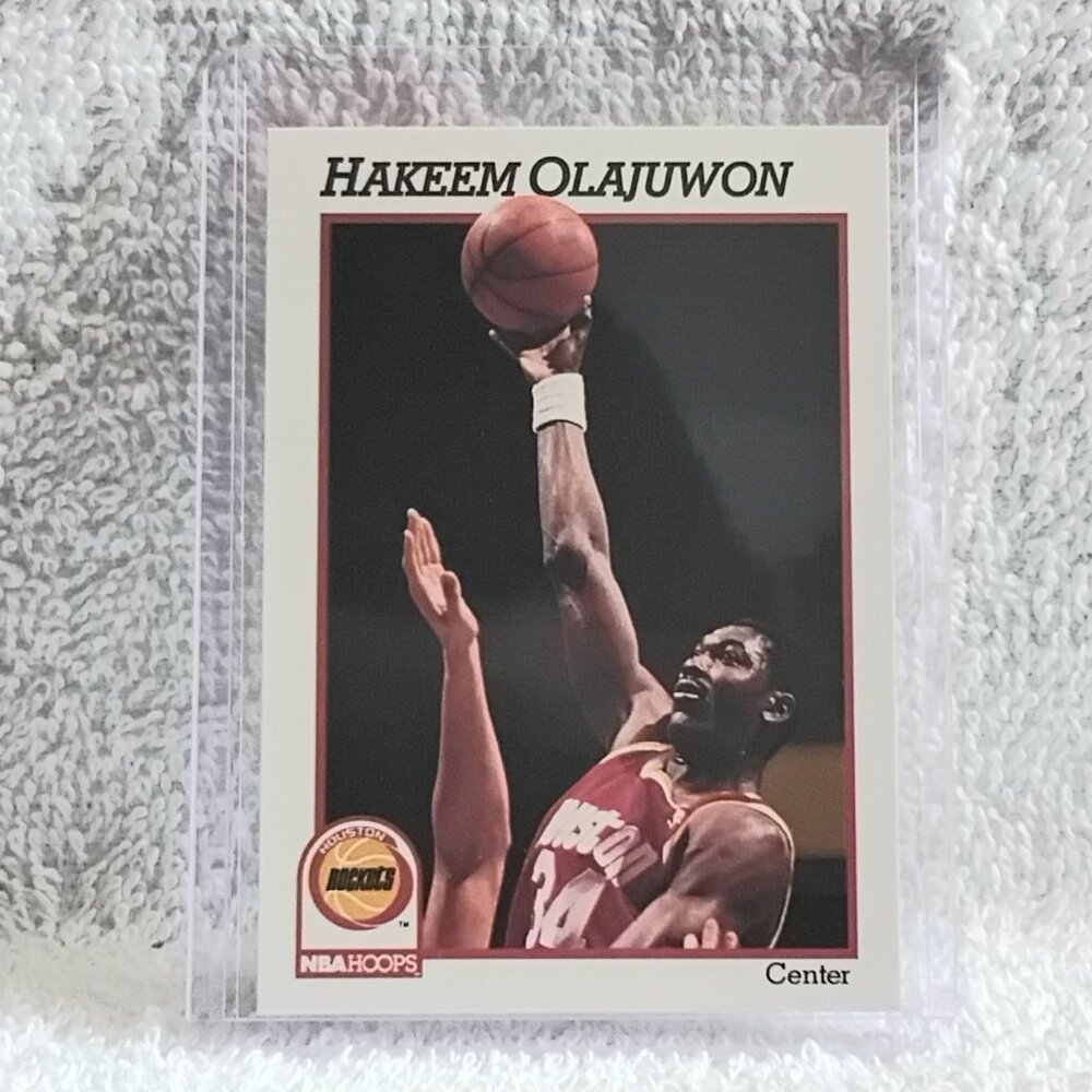 5/$20 Mint 1991 NBA Hoops Hakeem Olajuwon NBA Player Card 78!!